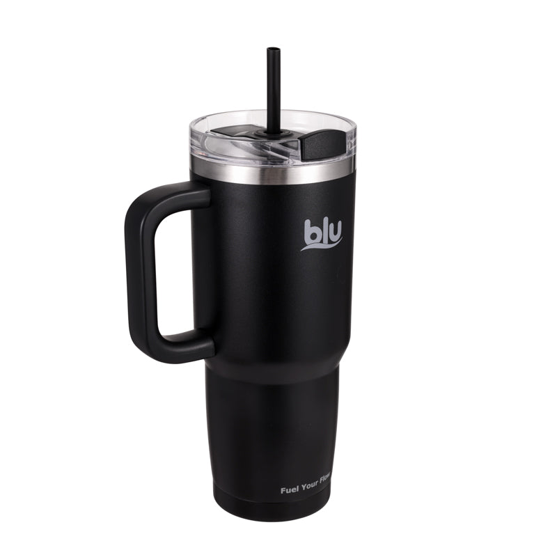 FlowStraw V1 · Dark Night Black · 900ml / 30oz