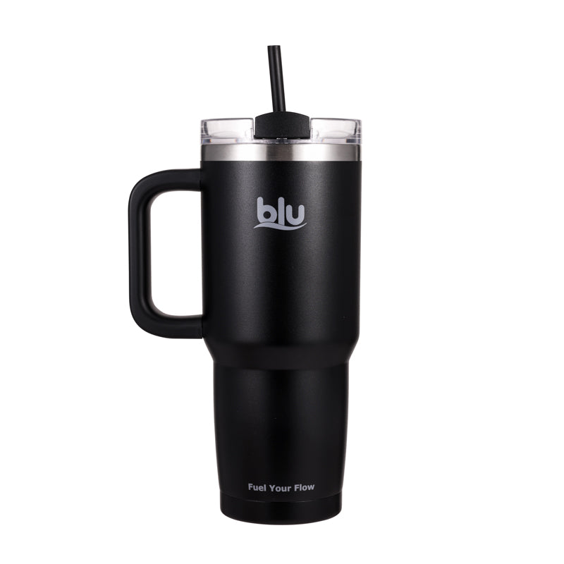 FlowStraw V1 · Dark Night Black · 900ml / 30oz