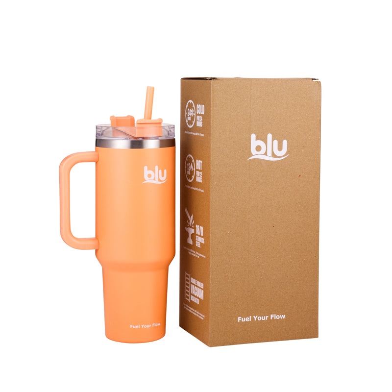 FlowStraw V2 · Orange · 1200ml / 40oz